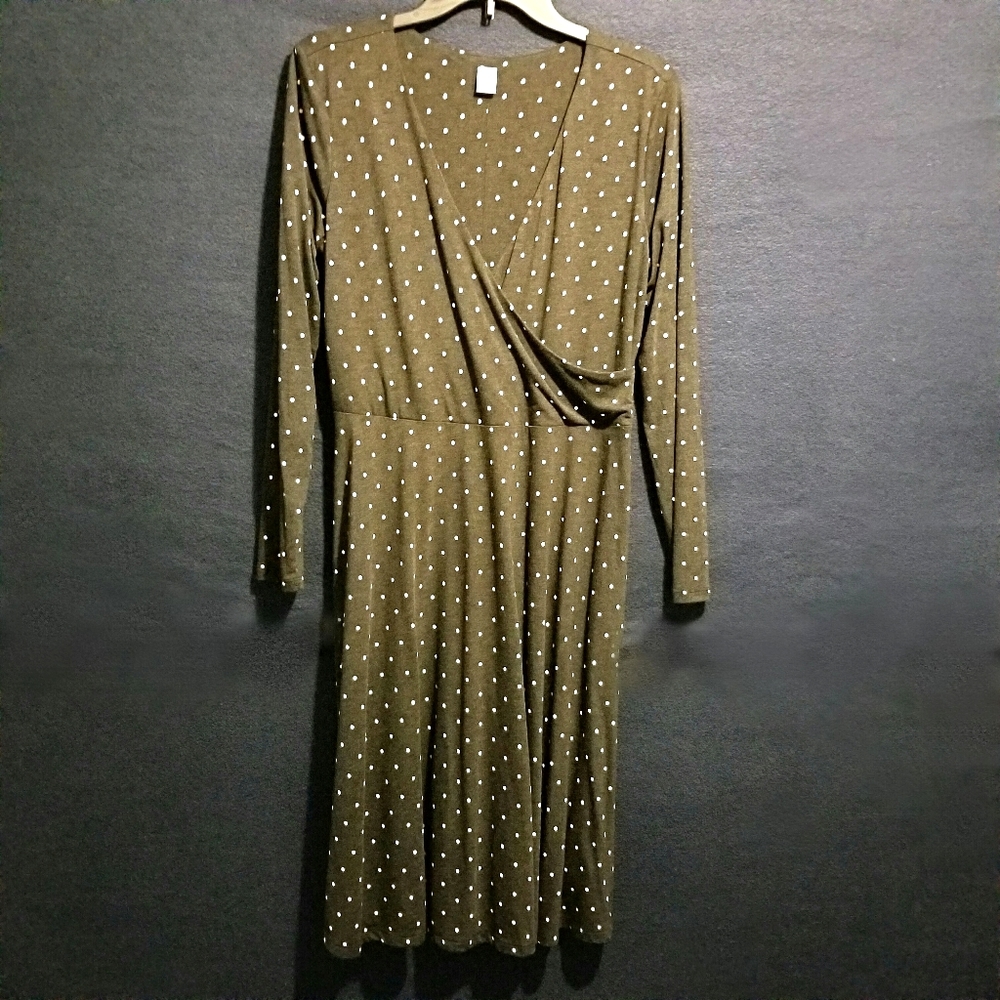 Old Navy Faux Wrap Polka Dot Dress
